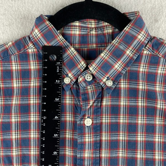 Uniqlo Button-Up Shirt Mens XS X-Small Multicolor Plaid Long Sleeve Pocket - Picture 9 of 15